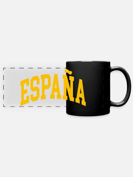 España - Panorama-Tasse farbig - Schwarz