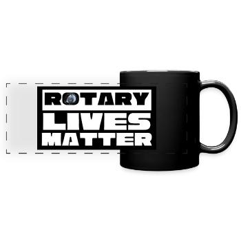Rotary Lives Matter - Mug panoramique uni - noir - Devant