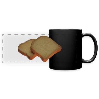 Conception de pain grillé artificiel - Mug panoramique uni - noir - Devant