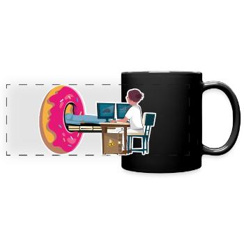 Radiologie Manipulatorin Scanner Donut Radiologie - Panorama-Tasse farbig - Schwarz - Vorne