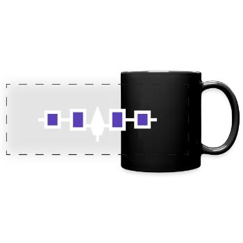 La ceinture iroquoise Hiawatha - Mug panoramique uni - noir - Devant