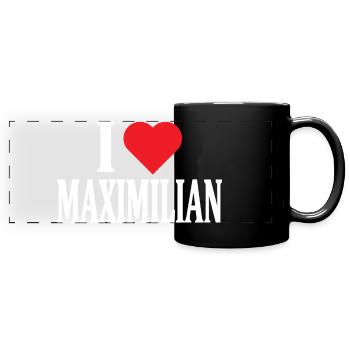 t-shirt I love Maximilian t-shirt gift idea - Full Colour Panoramic Mug - black - Front