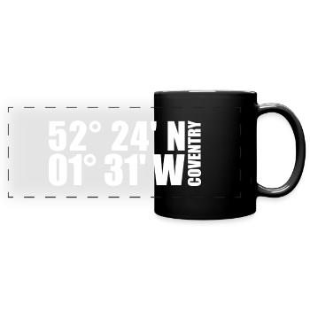 Coventry Koordinaten - Panorama-Tasse farbig - Schwarz - Vorne
