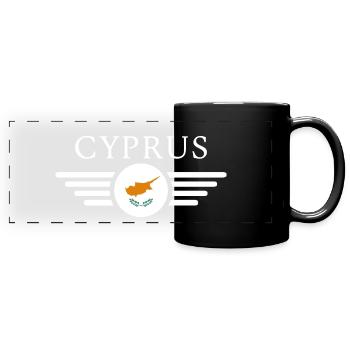 Cyprus Style T-Shirt - Full Colour Panoramic Mug - black - Front