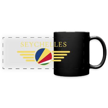 I Love Seychelles, Elegance Style Design T-Shirt - Full Colour Panoramic Mug - black - Front