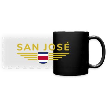San José T-Shirt – Costa Rica Vibes - Full Colour Panoramic Mug - black - Front