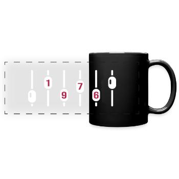1976 Anniversaire DJ Anniversaire Ingénieur du son - Mug panoramique uni - noir - Devant