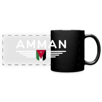 Jordan Amman Fan Outfit T-Shirt Design Gift - Mug panoramique uni - noir - Devant