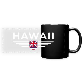 Hawaii Fan T-Shirt – Aloha Style - Full Colour Panoramic Mug - black - Front