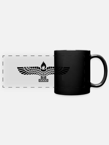 Aramäer Adler - Panorama-Tasse farbig - Schwarz