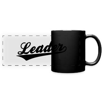 Leader - Panorama-Tasse farbig - Schwarz - Vorne