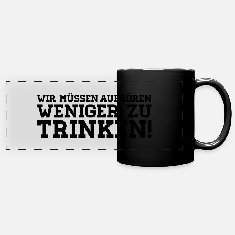 We have to stop less to drink! - Full Colour Panoramic Mug - black