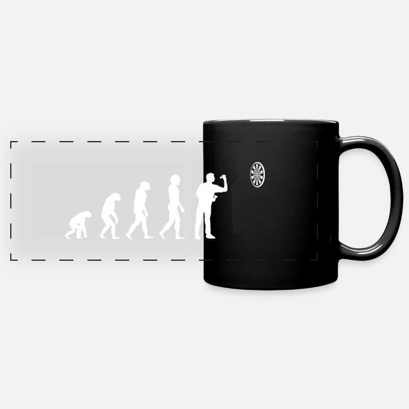 Dart Evolution Darts Player - Full Colour Panoramic Mug - black