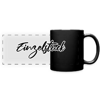 Einzelstück - Panorama-Tasse farbig - Schwarz - Vorne