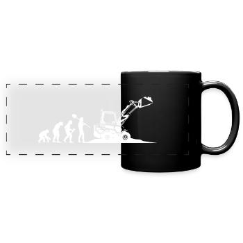 Evolution Radlader Radladerfahrer Evolution Gesche - Panorama-Tasse farbig - Schwarz - Vorne