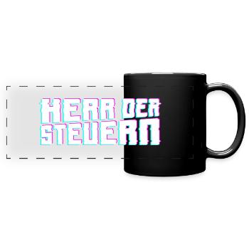 Herr Der Steuern Steuerberater Finanzamt Geschenk - Panorama-Tasse farbig - Schwarz - Vorne