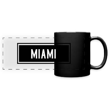 Miami - Mug panoramique uni - noir - Devant