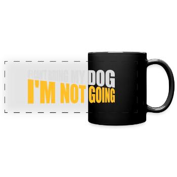 Citation Apportez mon chien - Mug panoramique uni - noir - Devant