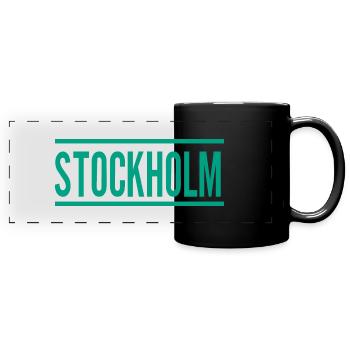 Stockholm - Mug panoramique uni - noir - Devant