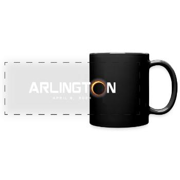 Arlington, Texas 2024 Sonnenfinsternis Souvenir 8. April - Panorama-Tasse farbig - Schwarz - Vorne