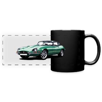 E type jag sketch - Full Colour Panoramic Mug - black - Front