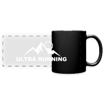 Trail Run Ultra Running Trekking en montagne Course à pied - Mug panoramique uni - noir - Devant