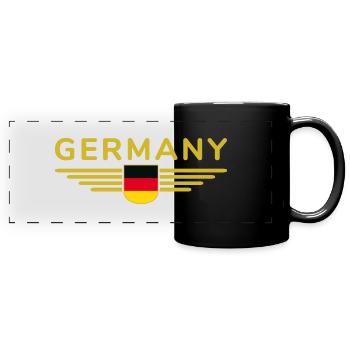 Germany T-Shirt Design Pride & Love of Home - Full Colour Panoramic Mug - black - Front