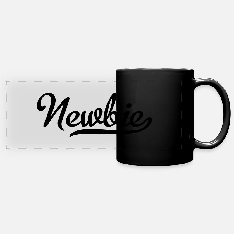 Newbie - Panorama-Tasse farbig - Schwarz