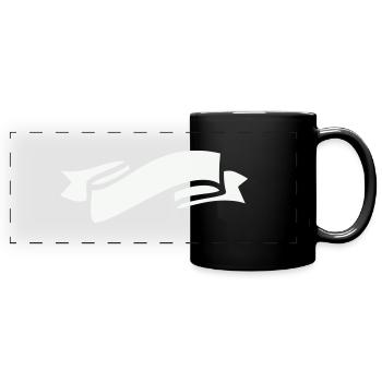 Symbole de banderole - Mug panoramique uni - noir - Devant