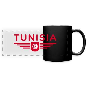 Tunisia Design – Pour les amateurs de culture - Mug panoramique uni - noir - Devant