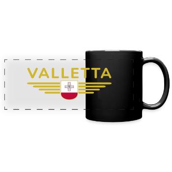 T-Shirt de La Valette – Malta Fans Design - Mug panoramique uni - noir - Devant