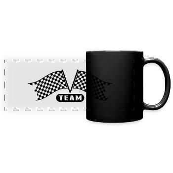 racing_flags__team___f1 - Mug panoramique uni - noir - Devant