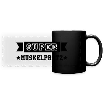 Kräftig Muskulös Muskelprotz Stämmig bodybuilding - Panorama-Tasse farbig - Schwarz - Vorne