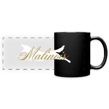 Mali Fly Malinois White - Full Colour Panoramic Mug - black - Front