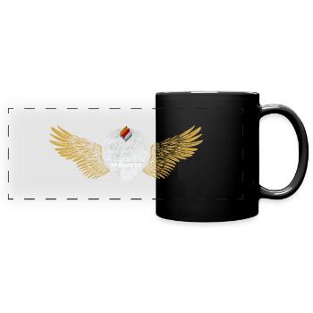 Chriss Lind grand piano - Full Colour Panoramic Mug - black - Front