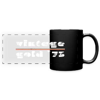 design cool rétro vintage des années 70 - Mug panoramique uni - noir - Devant