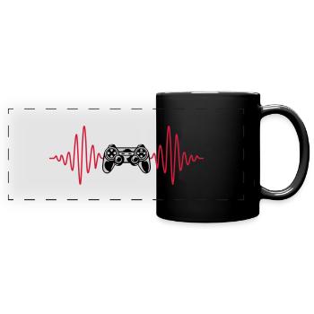 Puls Console Retro Controller - Full Colour Panoramic Mug - black - Front
