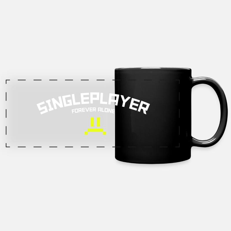 Solo: Forever Alone Gaming Humor - Mug panoramique uni - noir