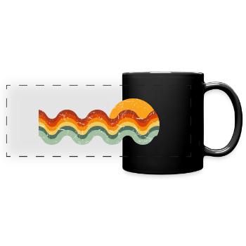 Retro Wave - Full Colour Panoramic Mug - black - Front