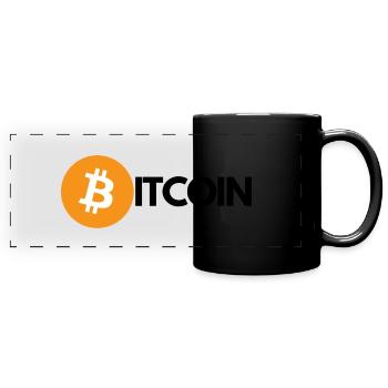 Crypto BITCOIN 1 - Mug panoramique uni - noir - Devant