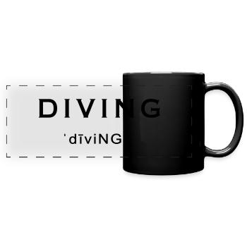 diving - Panorama-Tasse farbig - Schwarz - Vorne