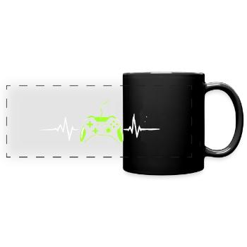 Gamer Videospiele Konsole Gaming Geburtstag Zocken - Panorama-Tasse farbig - Schwarz - Vorne