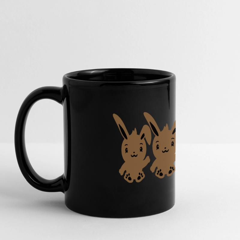 4 Bunny Friends Différence Soyez différent Mug panoramique uni