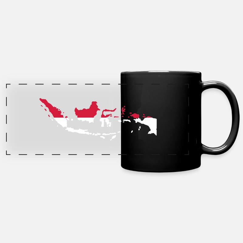 Indonesie - Mug panoramique uni - noir