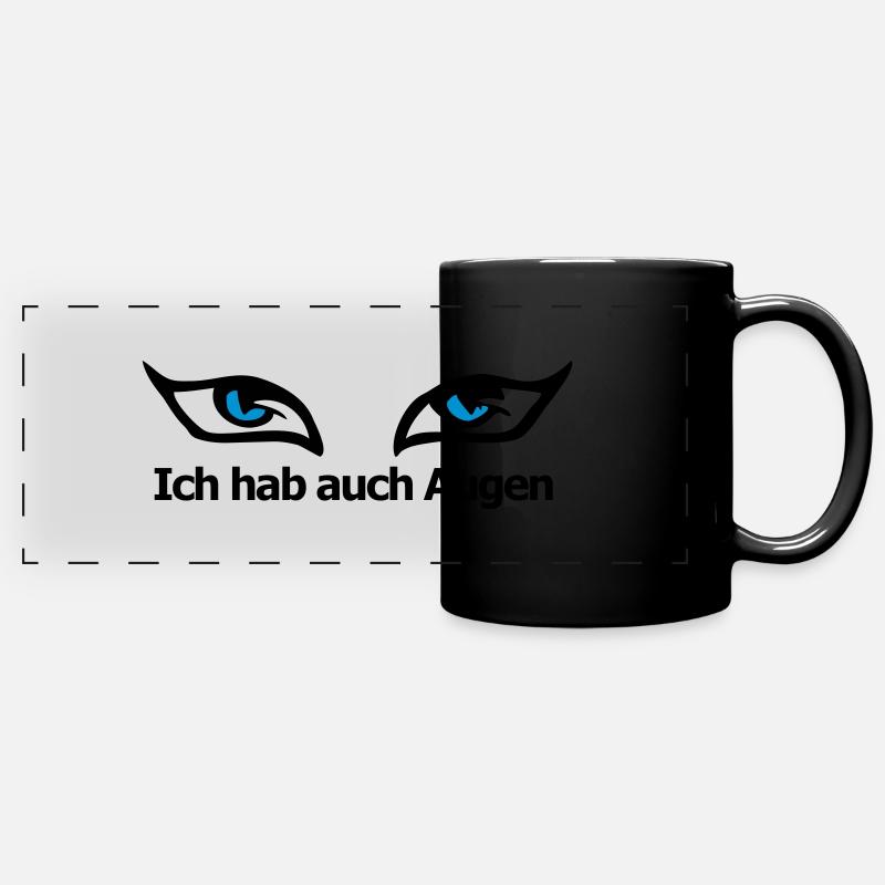 J'ai aussi YEUX - Mug panoramique uni - noir
