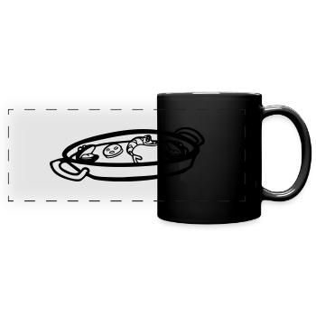 paella gericht spanische kulinarische spezialität - Panorama-Tasse farbig - Schwarz - Vorne