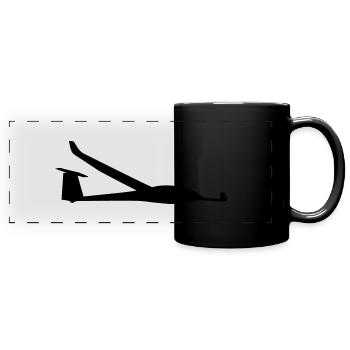 Ls8 - Panorama-Tasse farbig - Schwarz - Vorne