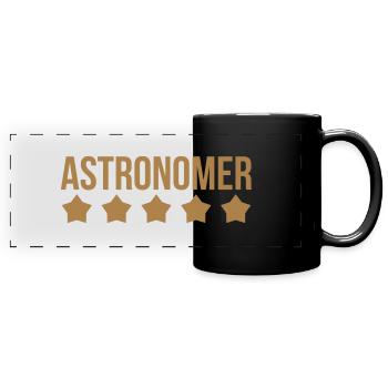 Astronom - Astronomie - Panorama-Tasse farbig - Schwarz - Vorne