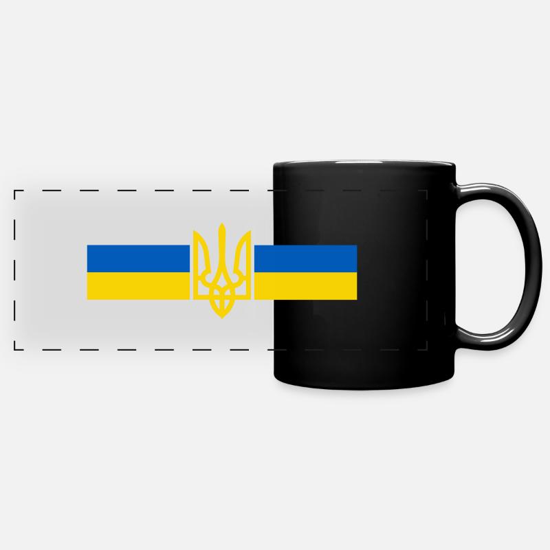 Ukraine - Panorama-Tasse farbig - Schwarz