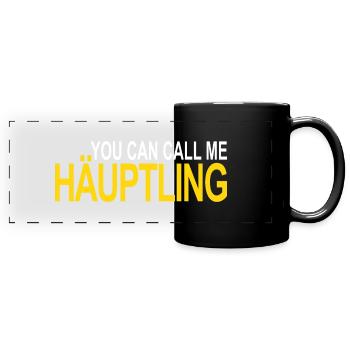 call me Chief - Full Colour Panoramic Mug - black - Front